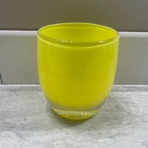 Sunny Yellow Glass Accent Vase